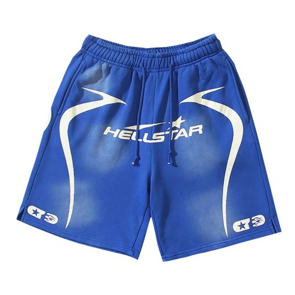 Hellstar Blue logo shorts