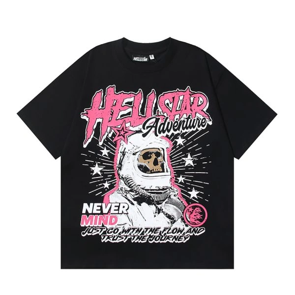 Hellstar Adventure Black Skeleton Astronaut Shirt