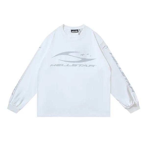 Hellstar Cursive White Long Sleeve