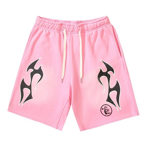 Hellstar Pink Shorts with Black logo