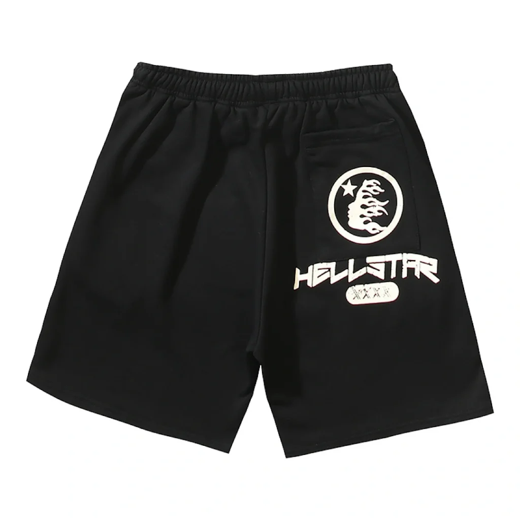 Hellstar Black Shorts With White Logo